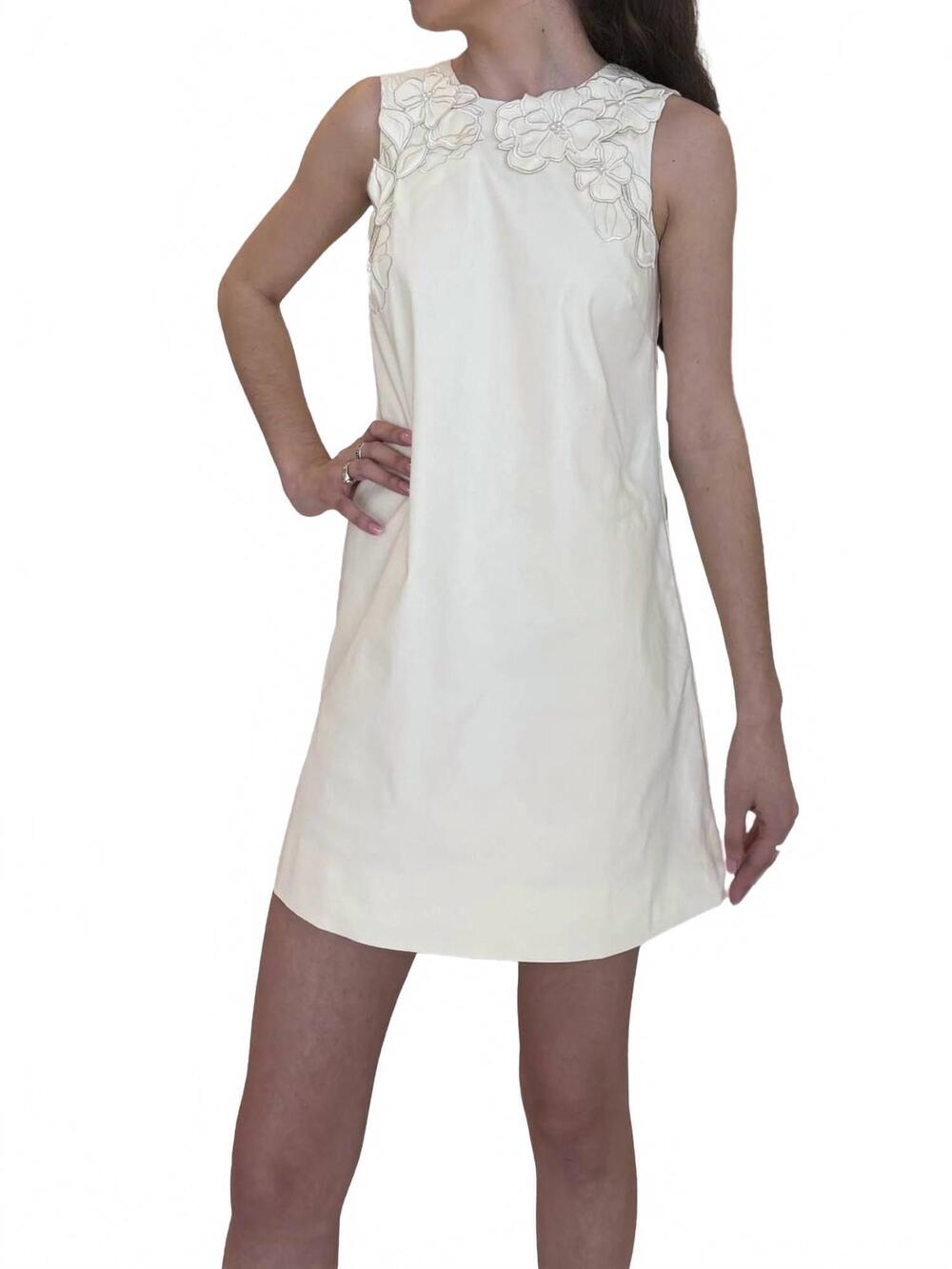 NEW MESTIZA NEW YORK juniper shift mini dress in white